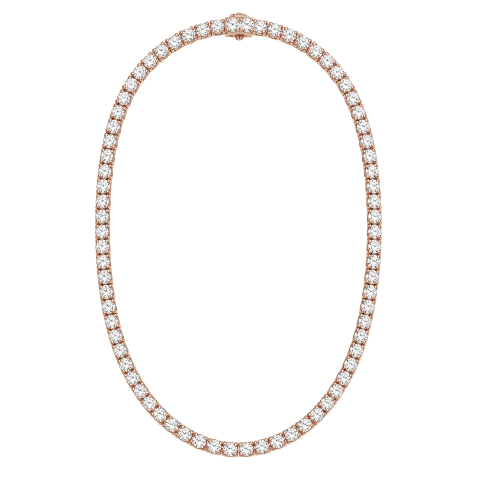 Venturant 5.00-20.00 Carat T.W. Round-cut Lab Grown Diamond (F/VS) 14K Gold Tennis Necklace - Assorted Colors & Carat