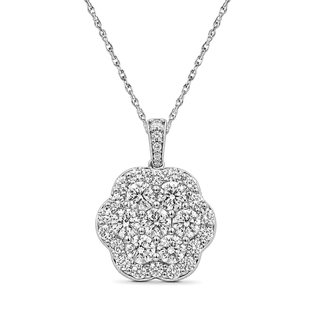 Venturant Lab-Grown Diamond Pendant Necklace for Women | Sterling Silver | Round Cut | Prong, Lobster | F Color, VS+ Clarity | 3.00 Total Carat Weight | Anniversary, Wedding, Birthday Gift