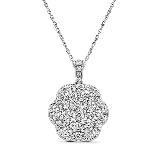3.00 Carat T.W. Lab Grown Diamond Sterling Silver Pendant