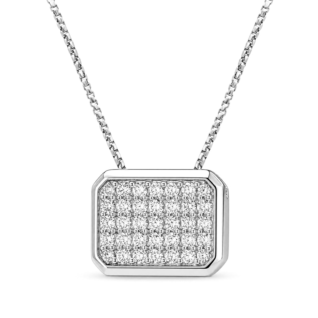 Venturant Lab Grown Diamond (F/VS+) 2.00 carat Round cut Sterling Silver Circle Pendant - Sterling Silver | Gold over Silver