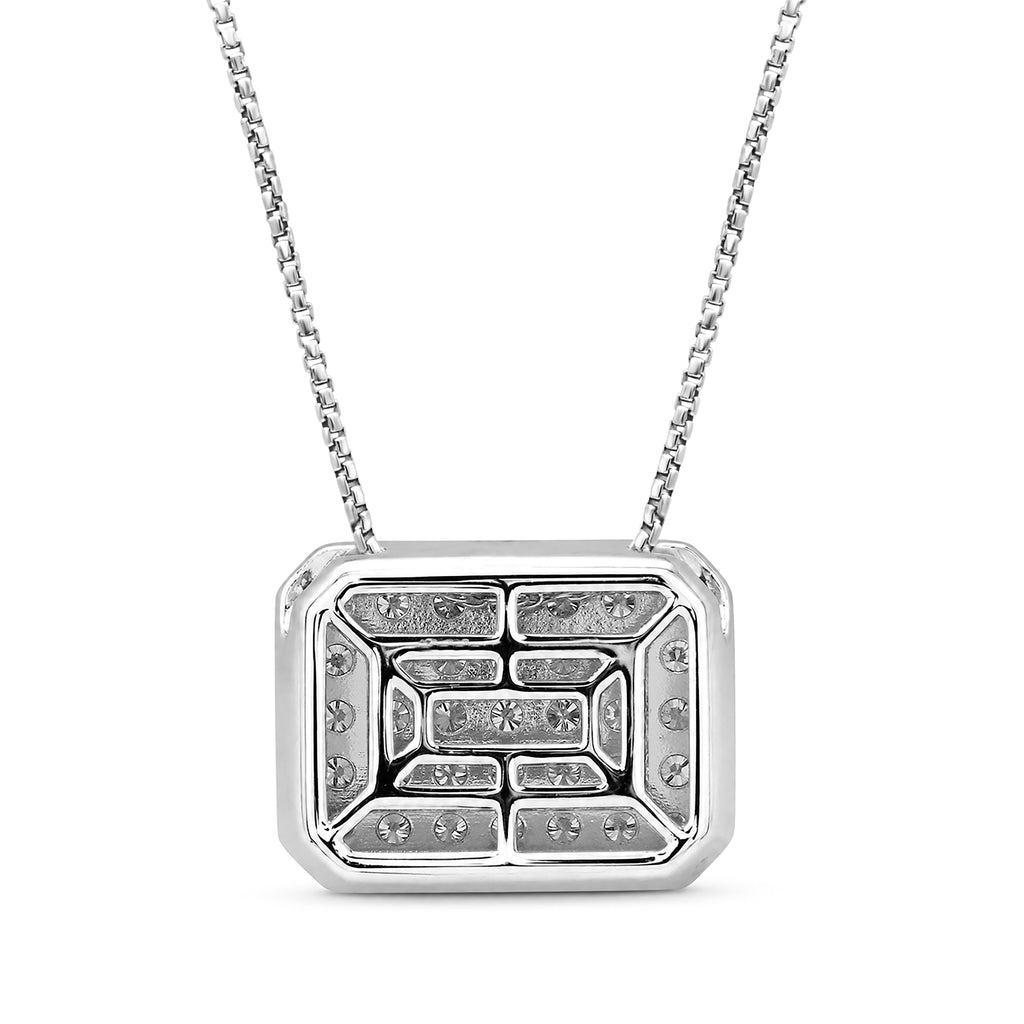 Venturant Lab Grown Diamond (F/VS+) 2.00 carat Round cut Sterling Silver Circle Pendant - Sterling Silver | Gold over Silver