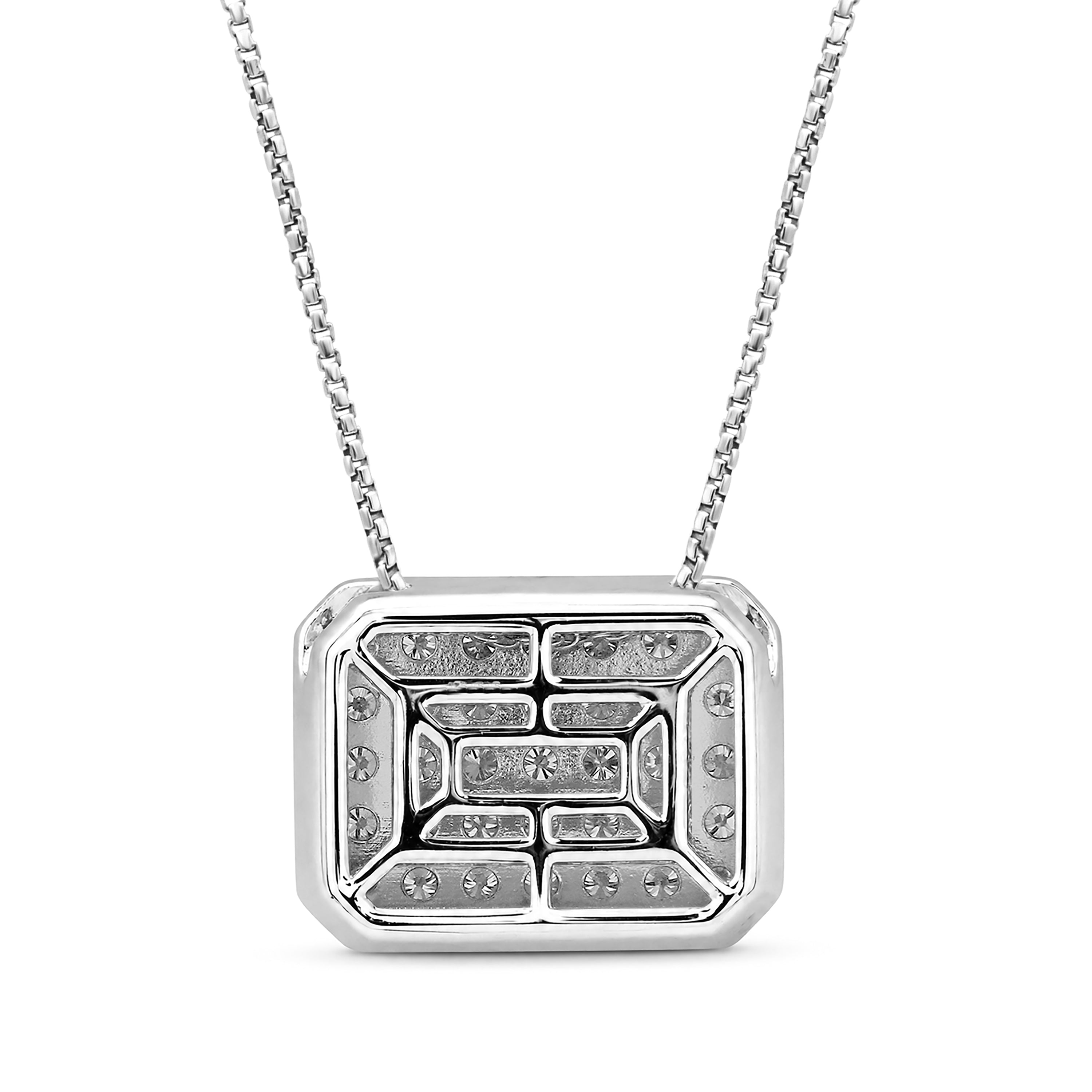 Venturant Lab Grown Diamond (F/VS+) 2.00 carat Round cut Sterling Silver Circle Pendant - Sterling Silver | Gold over Silver