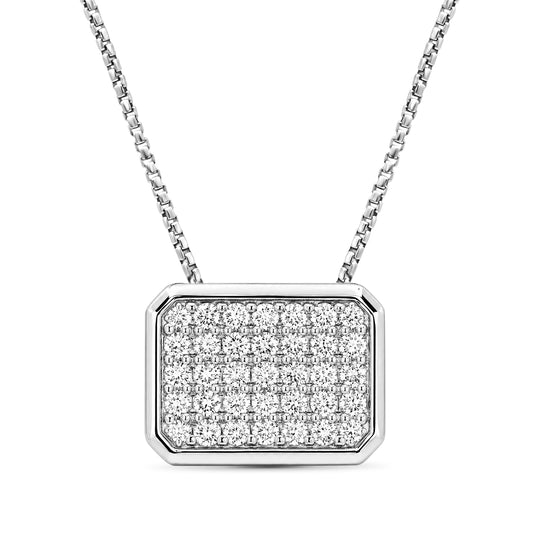 Venturant Lab Grown Diamond (F/VS+) 2.00 carat Round cut Sterling Silver Circle Pendant - Sterling Silver | Gold over Silver