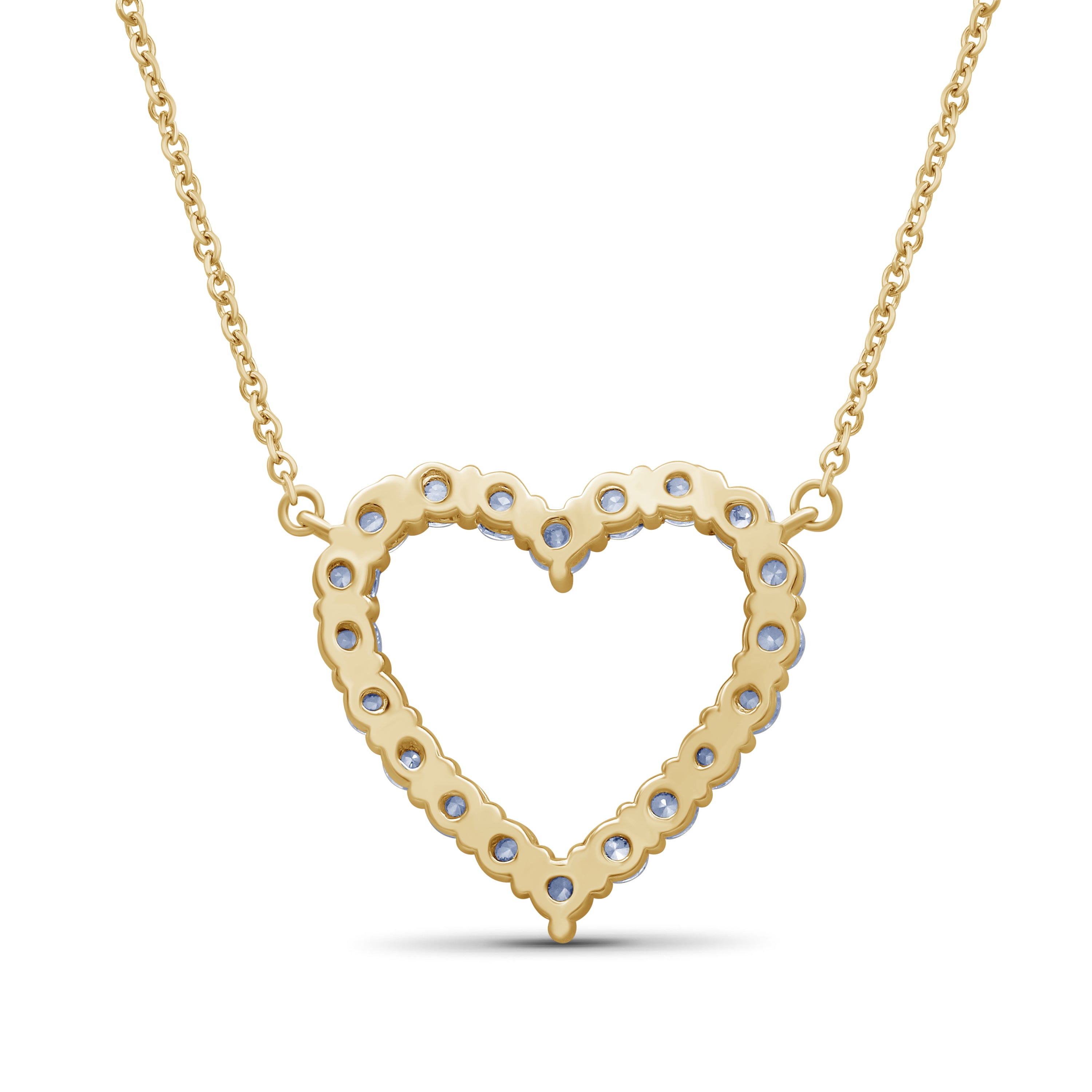 Venturant Lab Grown Diamond (F/VS+) 1.00 carat Round cut Sterling Silver Heart Pendant - Sterling Silver | Gold over Silver