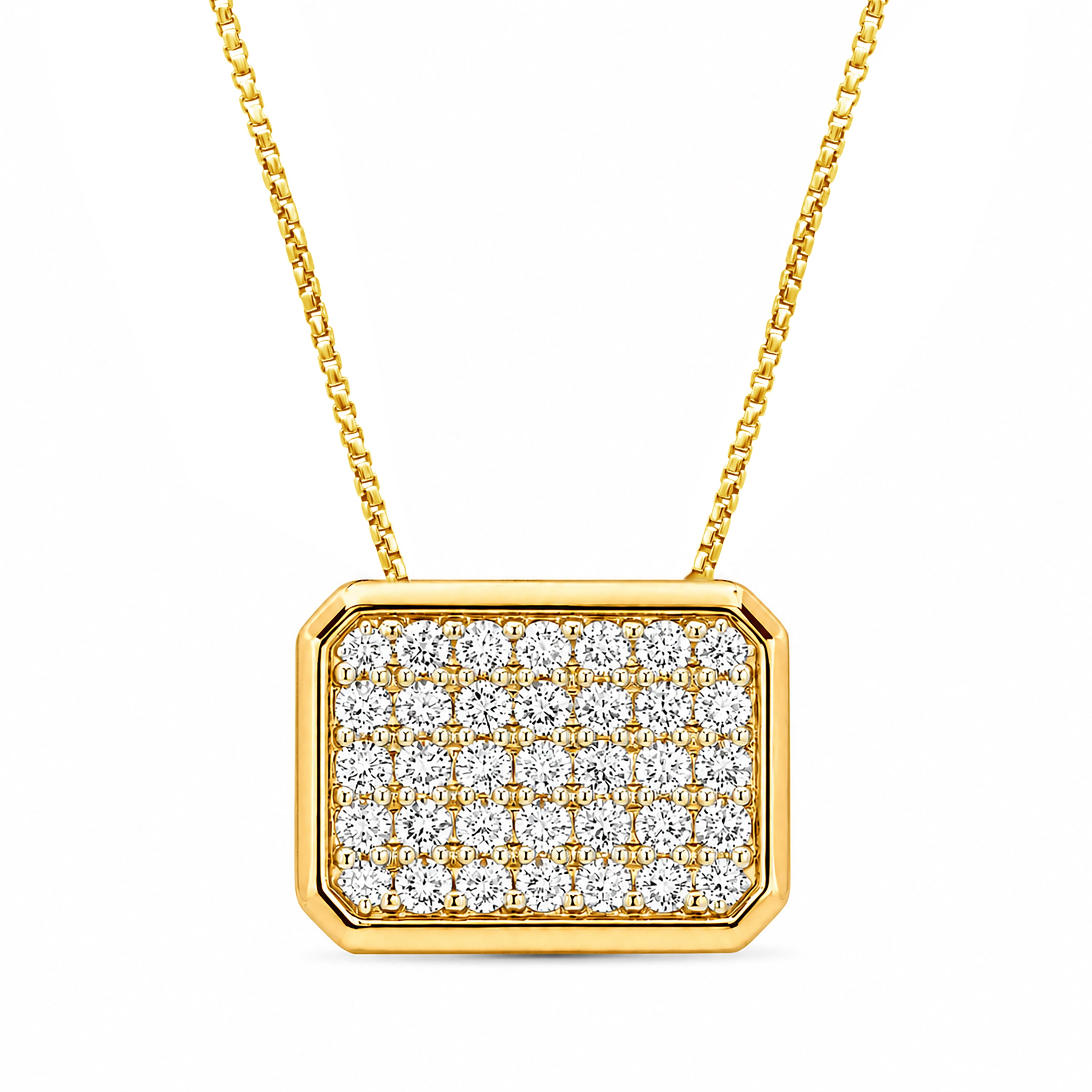 Venturant Lab Grown Diamond (F/VS+) 2.00 carat Round cut Sterling Silver Circle Pendant - Sterling Silver | Gold over Silver
