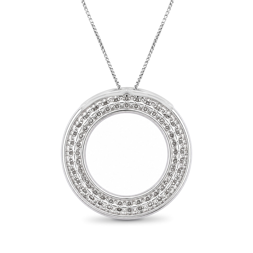 Venturant Lab Grown Diamond (F/VS+) 2.00 carat Round cut Sterling Silver Cross Pendant - Sterling Silver