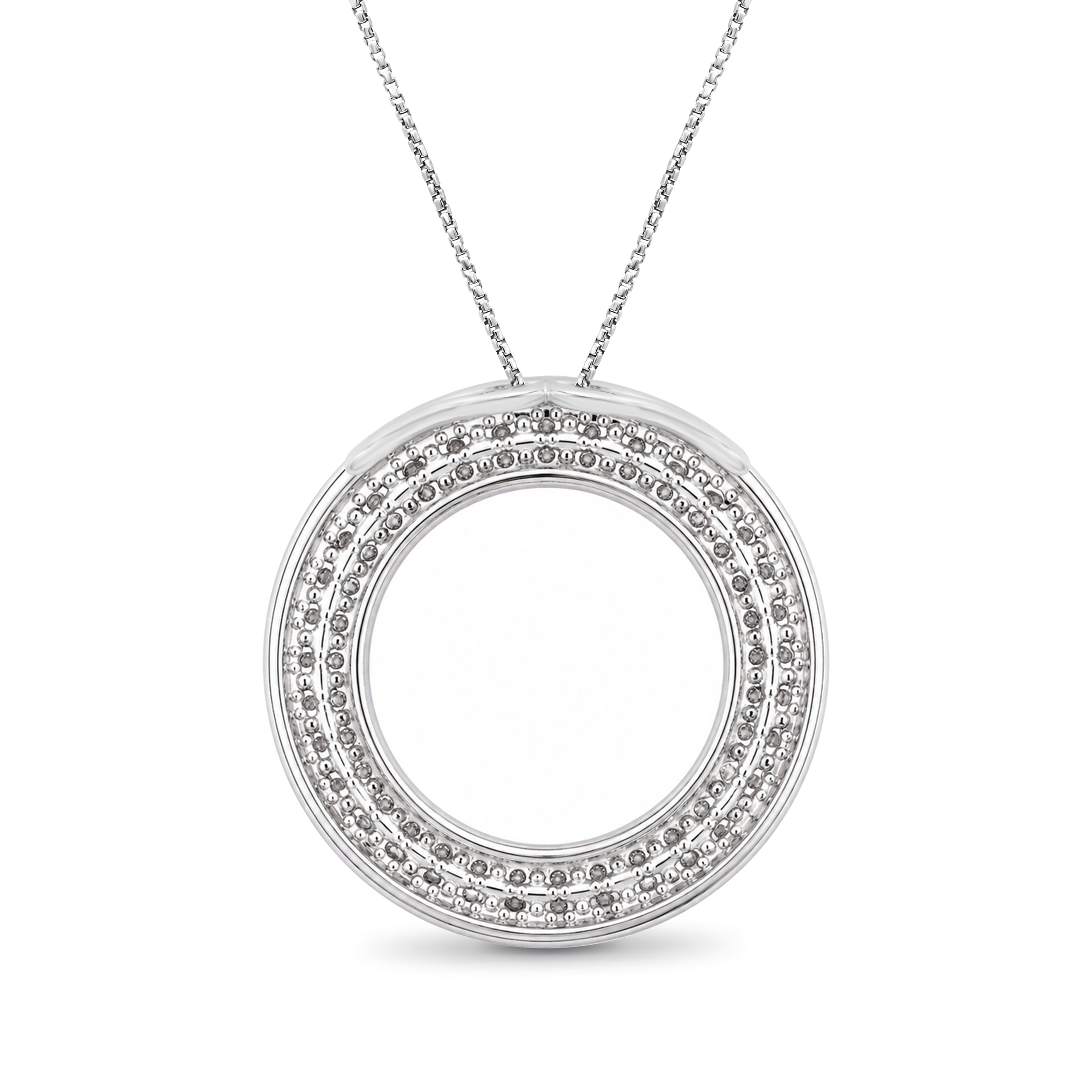 Venturant Lab Grown Diamond (F/VS+) 2.00 carat Round cut Sterling Silver Cross Pendant - Sterling Silver