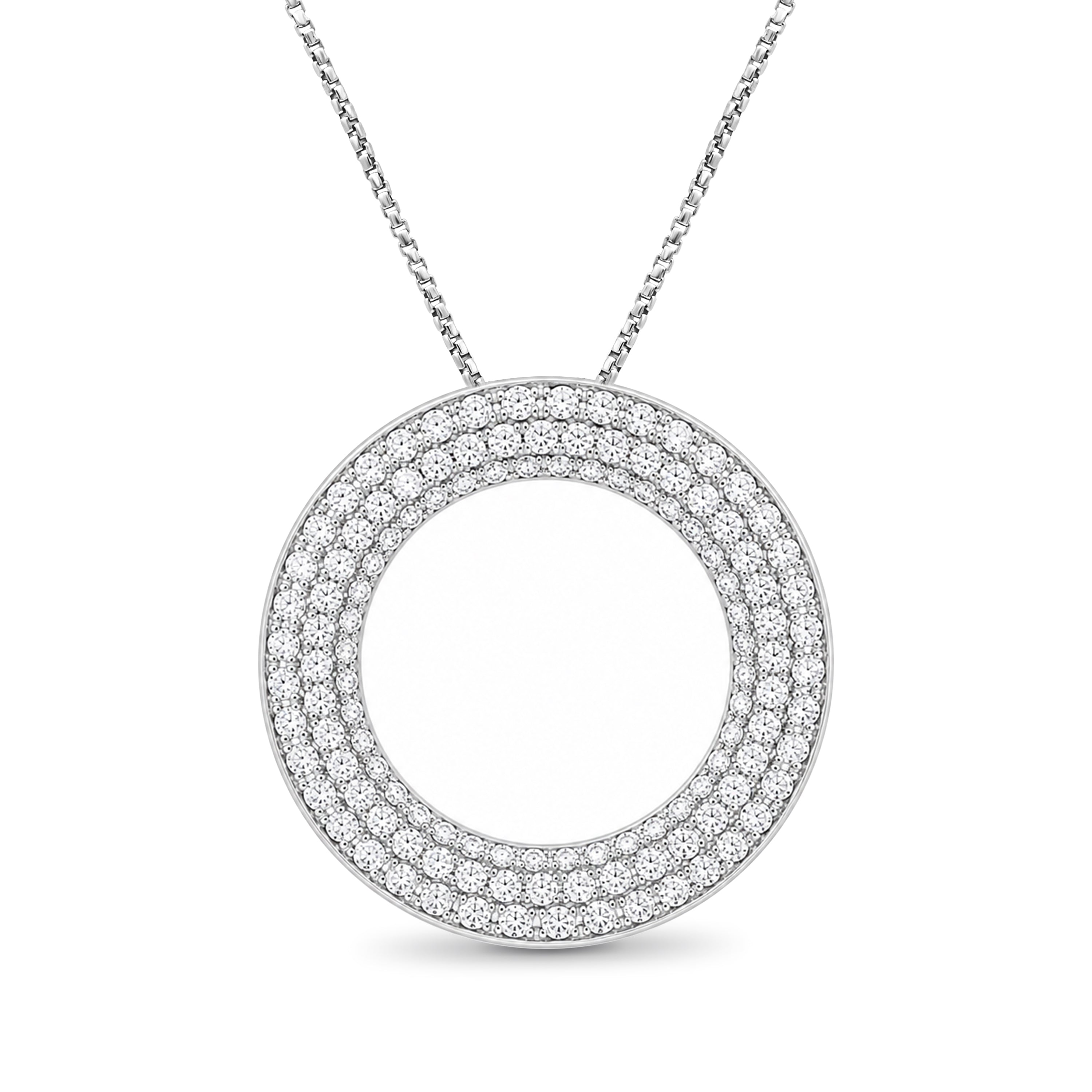 Venturant Lab Grown Diamond (F/VS+) 2.00 carat Round cut Sterling Silver Cross Pendant - Sterling Silver