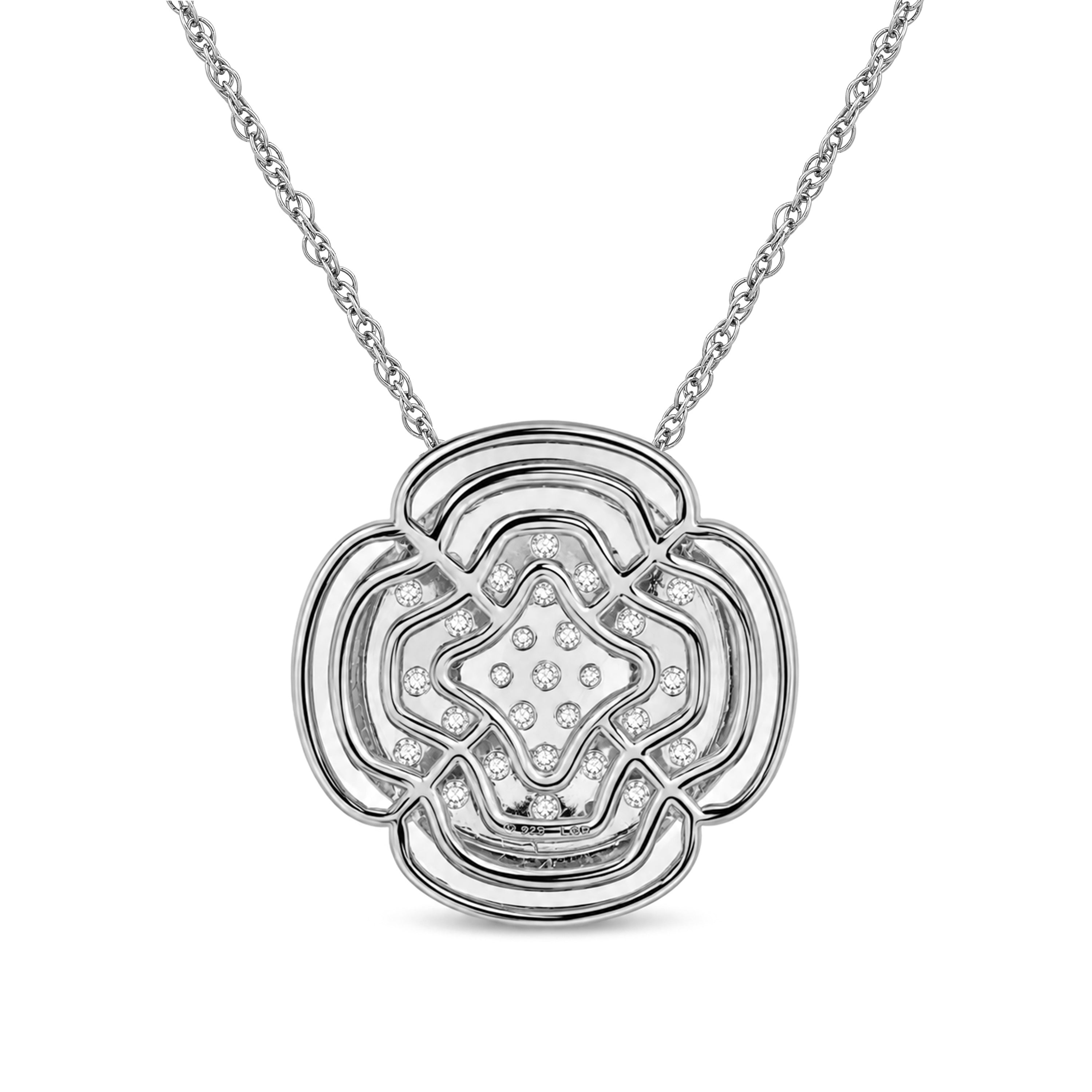 Venturant Lab Grown Diamond (F/VS+) 1.00 carat Round cut Sterling Silver Cluster Pendant - Sterling Silver | Gold over Silver
