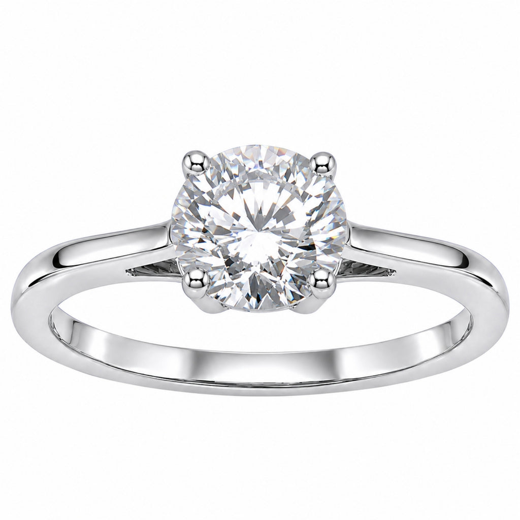 Venturant 1.00-6.00 Carat T.W. IGI certified Round-cut Lab Grown Diamond (D/VS+) 14K Gold Solitaire Ring