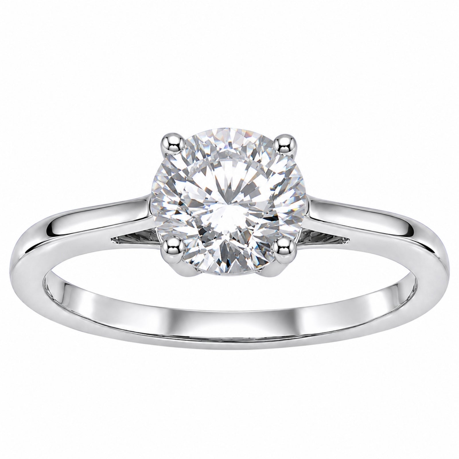Venturant 1.00-6.00 Carat T.W. IGI certified Round-cut Lab Grown Diamond (D/VS+) 14K Gold Solitaire Ring