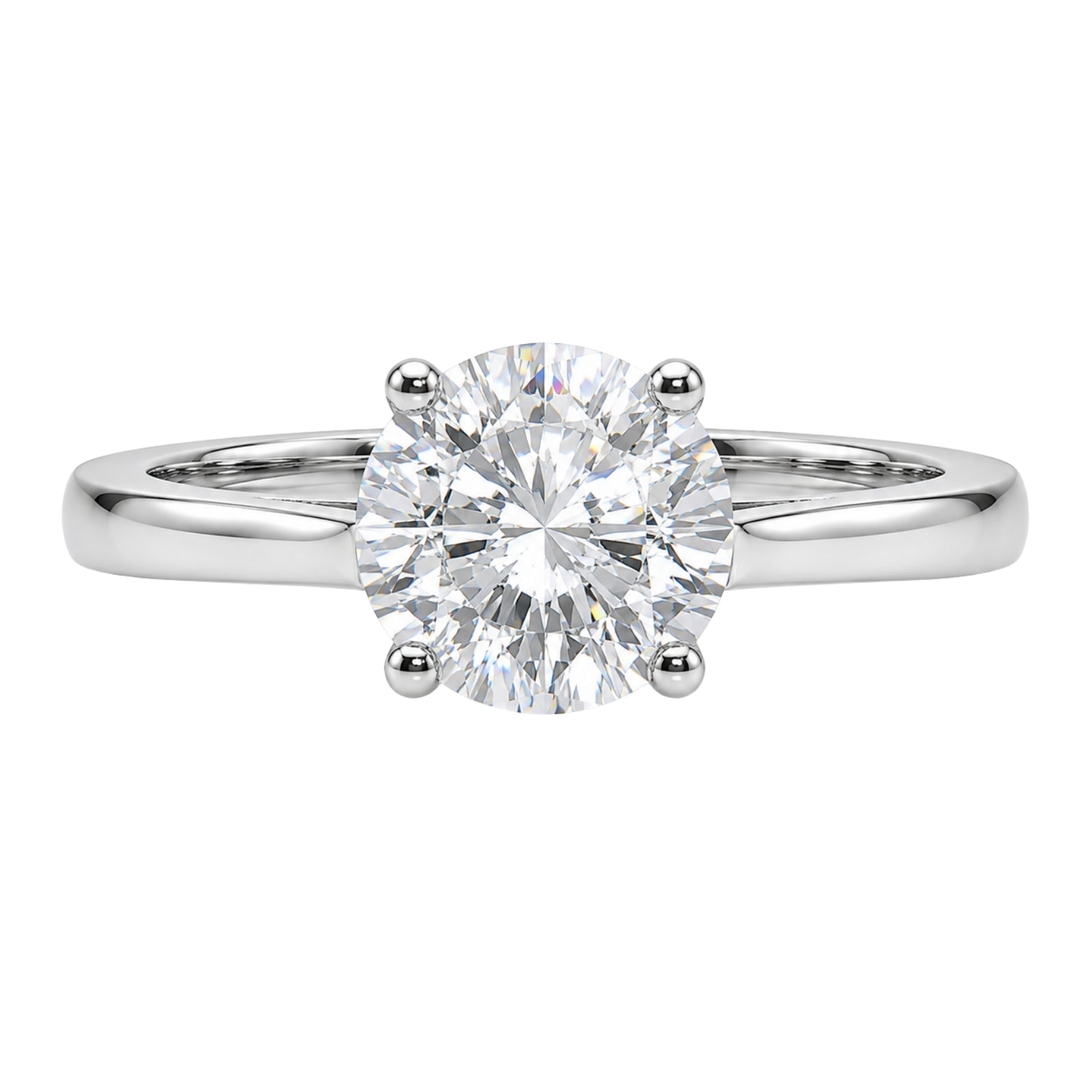 Venturant 1.00-6.00 Carat T.W. IGI certified Round-cut Lab Grown Diamond (D/VS+) 14K Gold Solitaire Ring