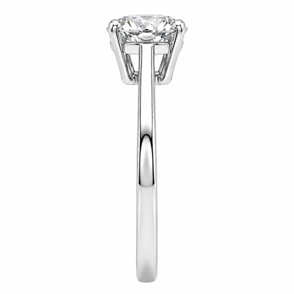 Venturant 1.00-6.00 Carat T.W. IGI certified Round-cut Lab Grown Diamond (D/VS+) 14K Gold Solitaire Ring