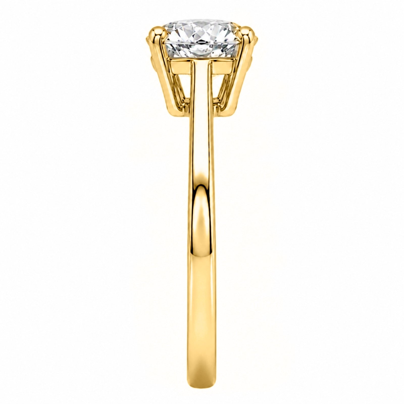 Venturant 1.00-6.00 Carat T.W. IGI certified Round-cut Lab Grown Diamond (D/VS+) 14K Gold Solitaire Ring