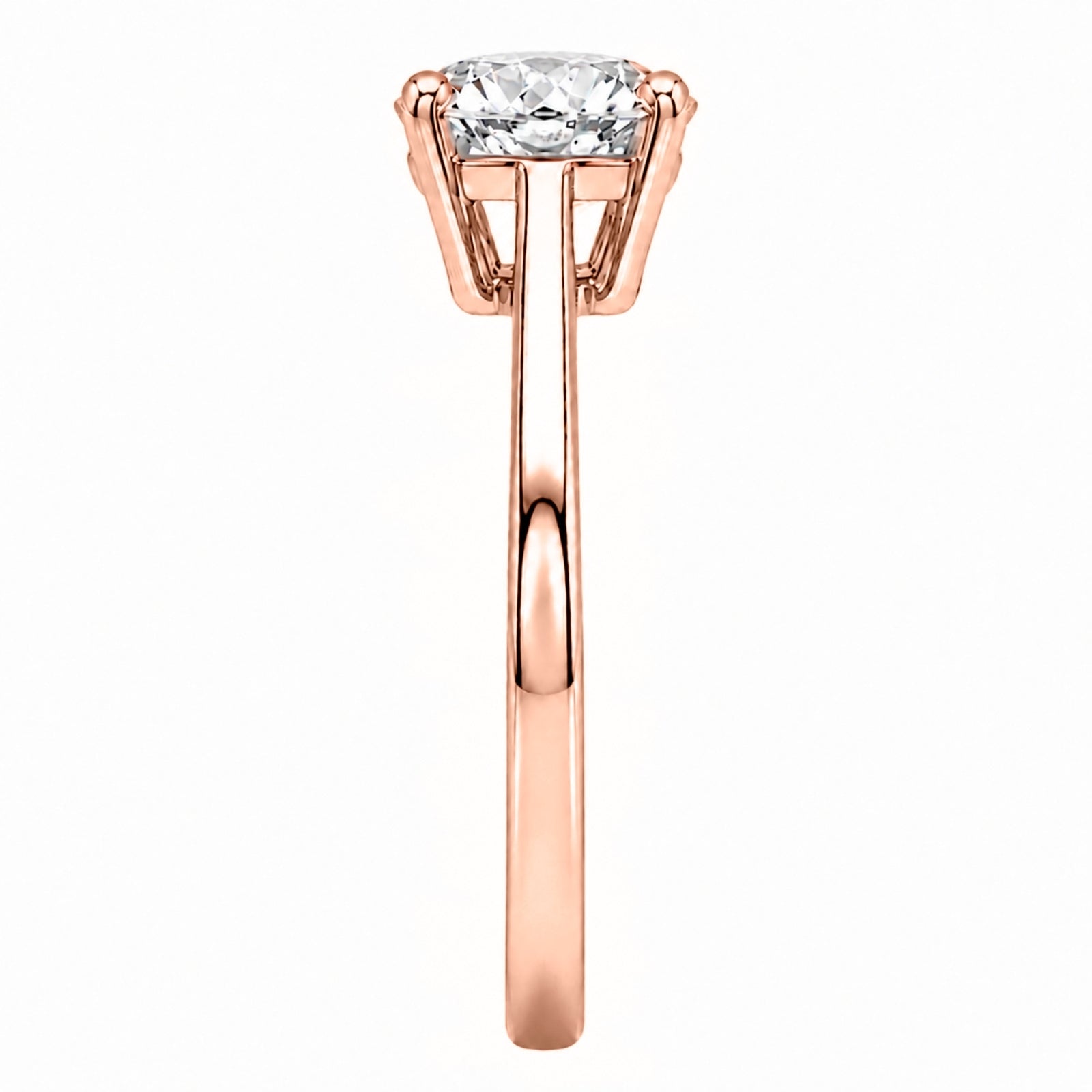 Venturant 1.00-6.00 Carat T.W. IGI certified Round-cut Lab Grown Diamond (D/VS+) 14K Gold Solitaire Ring