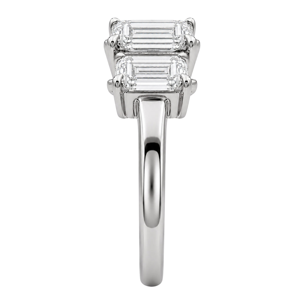 Venturant 2.00-5.00 Carat T.W. Emerald-cut Lab Grown Diamond (F/VS+) 14K Gold 3 Stone Ring