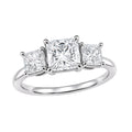 Venturant 2.00-5.00 Carat T.W. Princess-cut Lab Grown Diamond (F/VS+) 14K Gold 3 Stone Ring