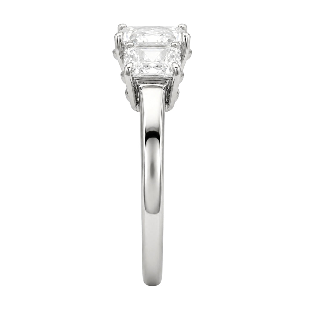 Venturant 2.00-5.00 Carat T.W. Princess-cut Lab Grown Diamond (F/VS+) 14K Gold 3 Stone Ring