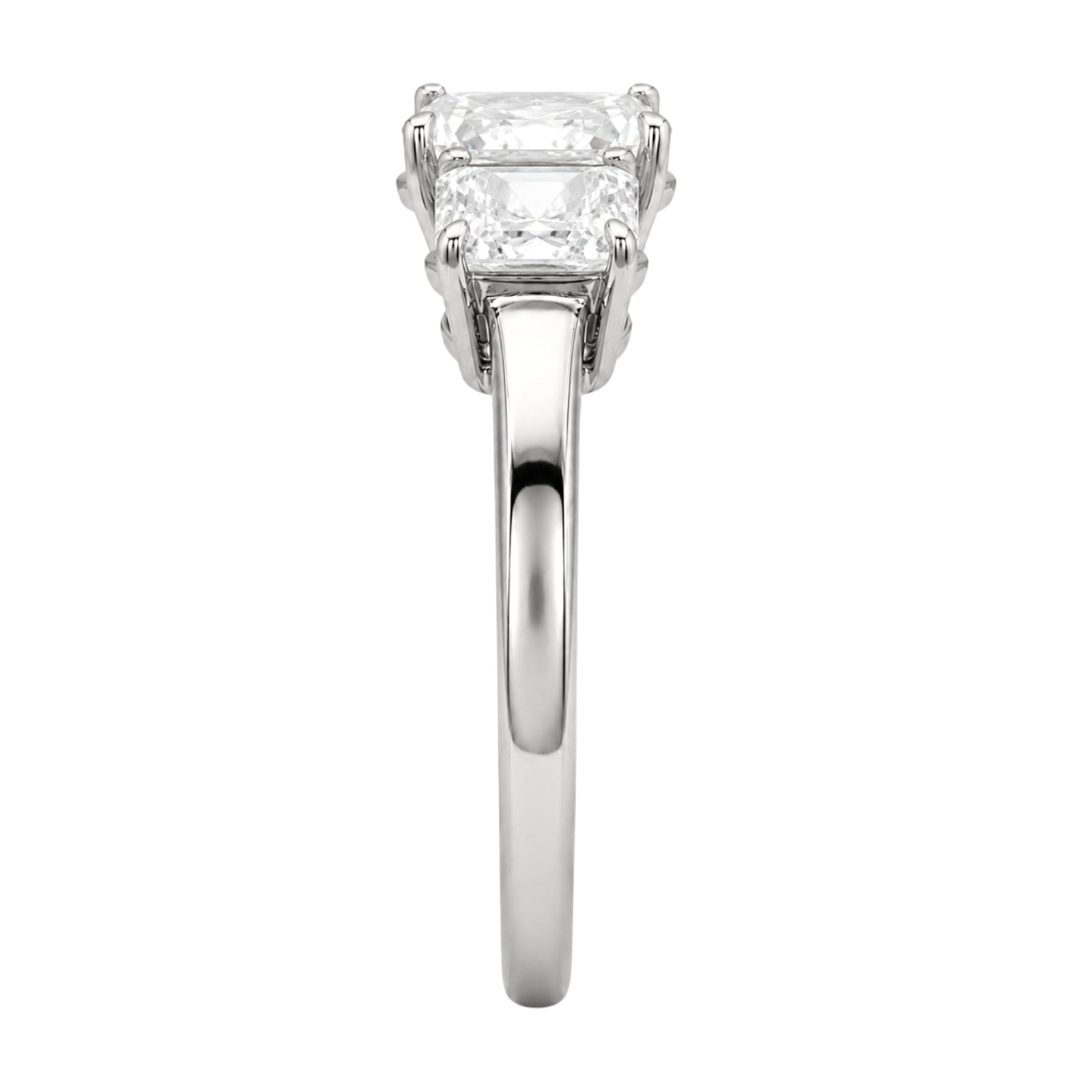 Venturant 2.00-5.00 Carat T.W. Princess-cut Lab Grown Diamond (F/VS+) 14K Gold 3 Stone Ring
