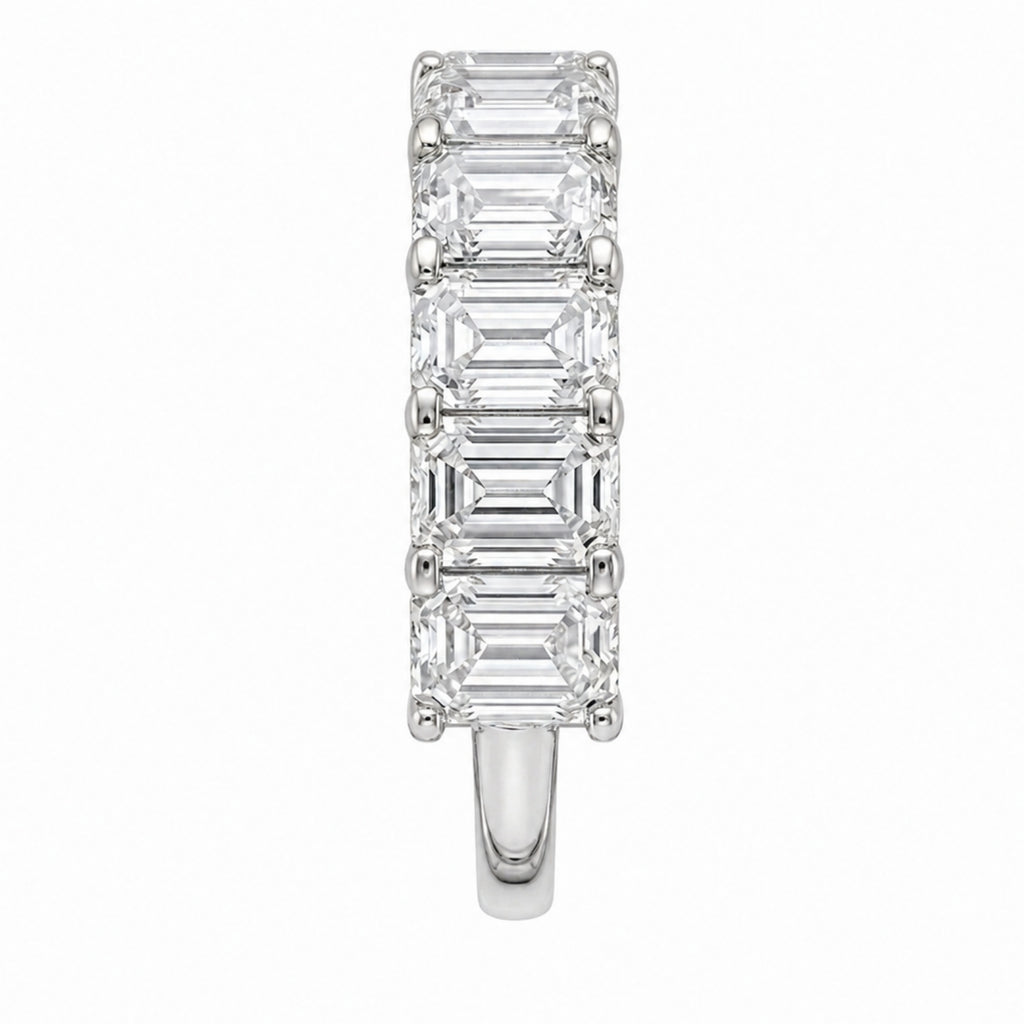 Venturant 2.50-7.00 Carat T.W. Emerald-cut Lab Grown Diamond (F/VS+) 14K Gold 5 Stone Ring