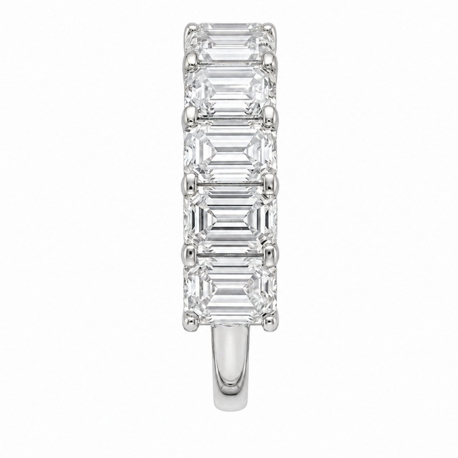 Venturant 2.50-7.00 Carat T.W. Emerald-cut Lab Grown Diamond (F/VS+) 14K Gold 5 Stone Ring