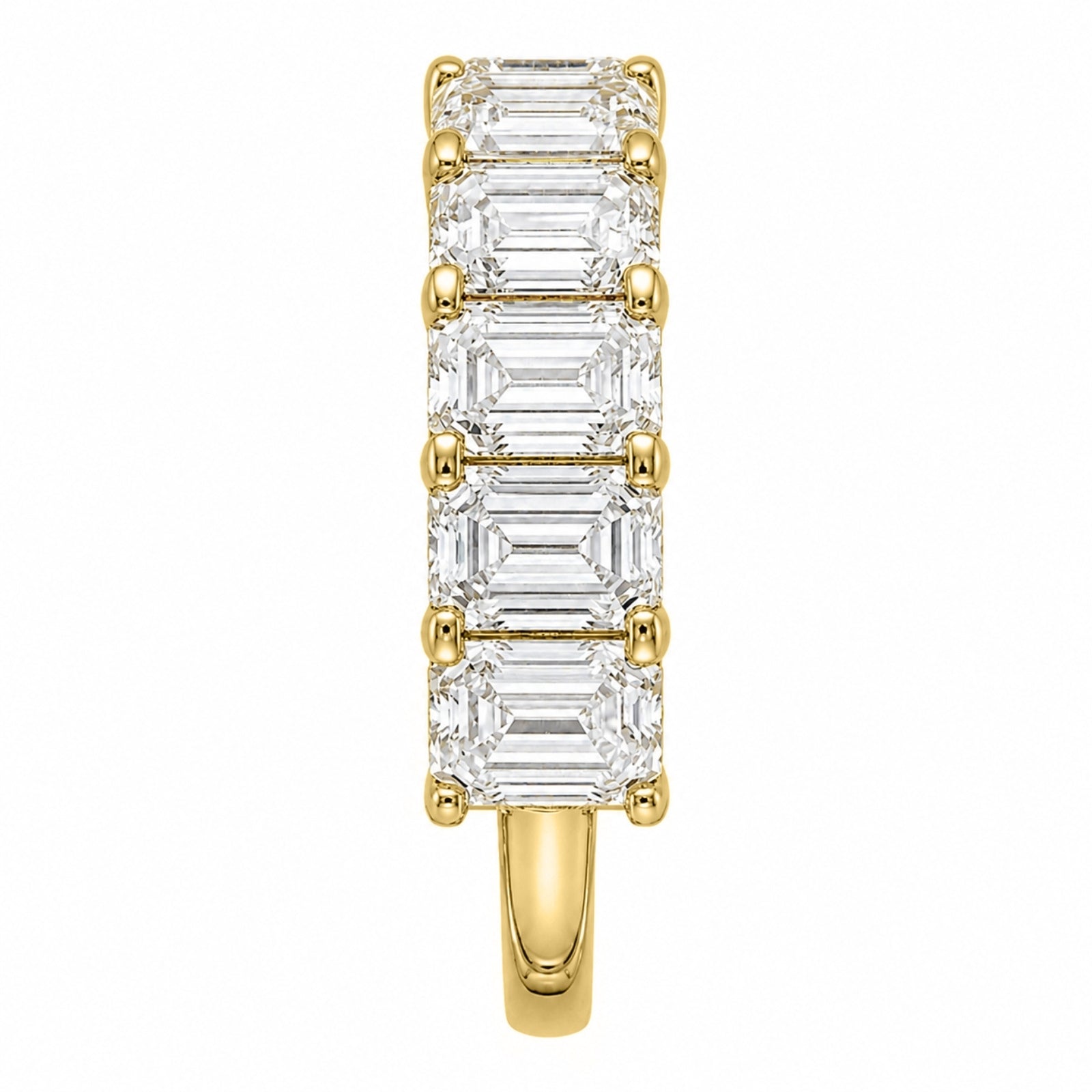 Venturant 2.50-7.00 Carat T.W. Emerald-cut Lab Grown Diamond (F/VS+) 14K Gold 5 Stone Ring