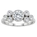 Venturant 2.00 Carat T.W. Round-cut Lab Grown Diamond (F/VS+) 14K Gold Bezel Set 7 Stone Ring