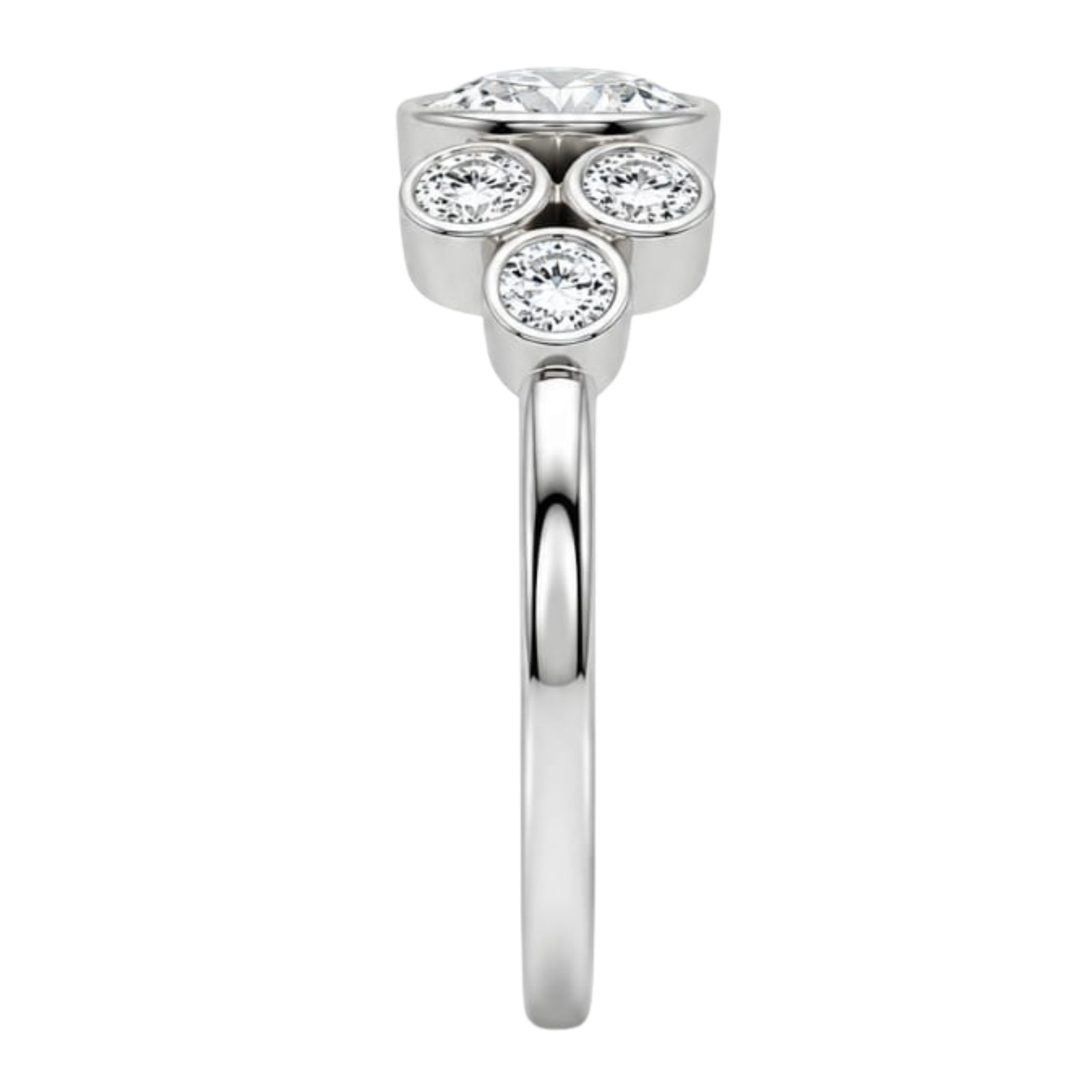 Venturant 2.00 Carat T.W. Round-cut Lab Grown Diamond (F/VS+) 14K Gold Bezel Set 7 Stone Ring