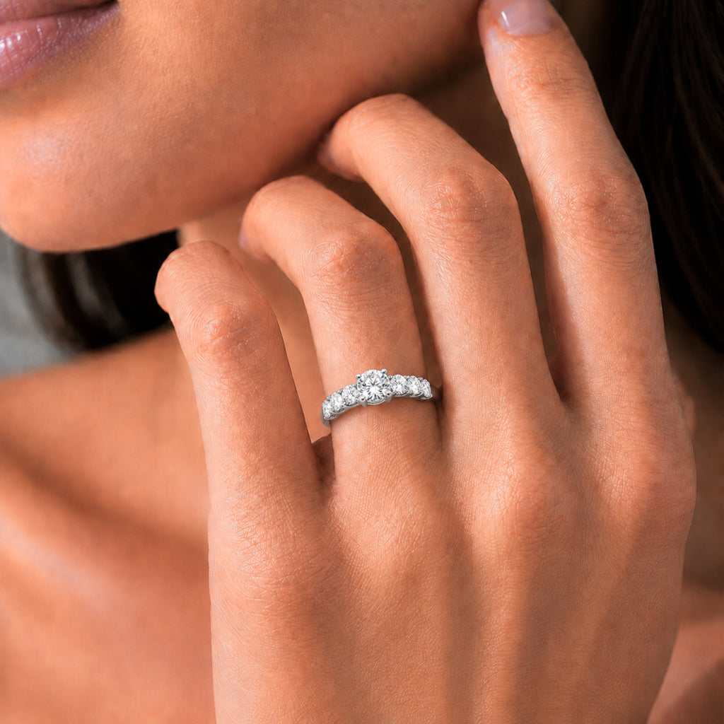 Venturant 3.00 Carat T.W. Round-cut Lab Grown Diamond (F/VS+) 14K Gold Fashion Ring