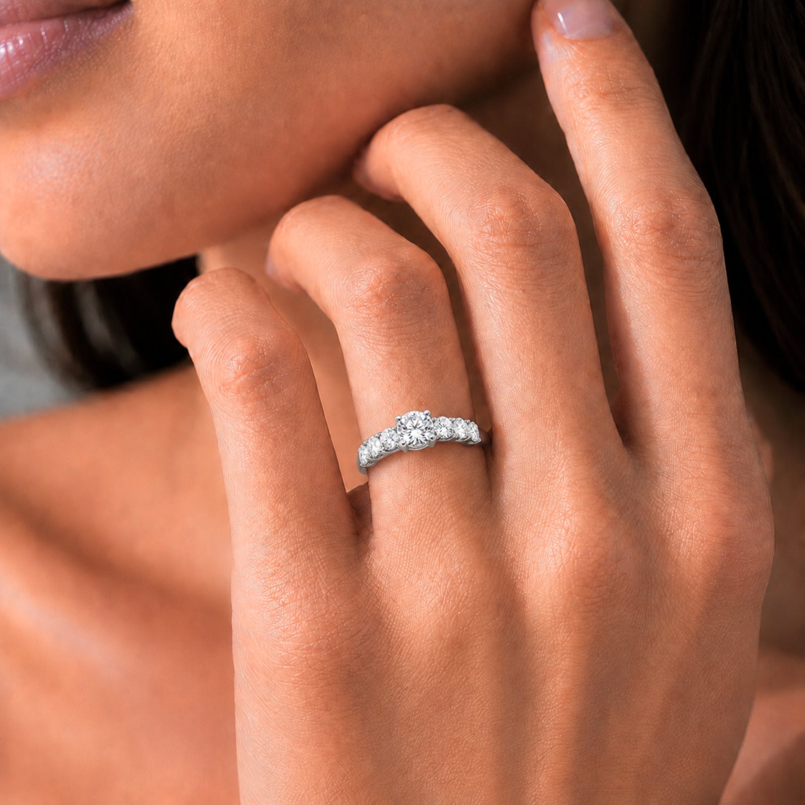 Venturant 3.00 Carat T.W. Round-cut Lab Grown Diamond (F/VS+) 14K Gold Fashion Ring