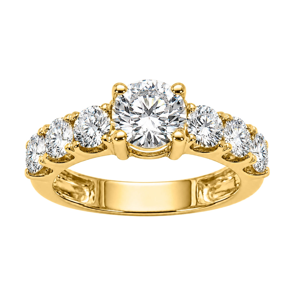 Venturant 3.00 Carat T.W. Round-cut Lab Grown Diamond (F/VS+) 14K Gold Fashion Ring