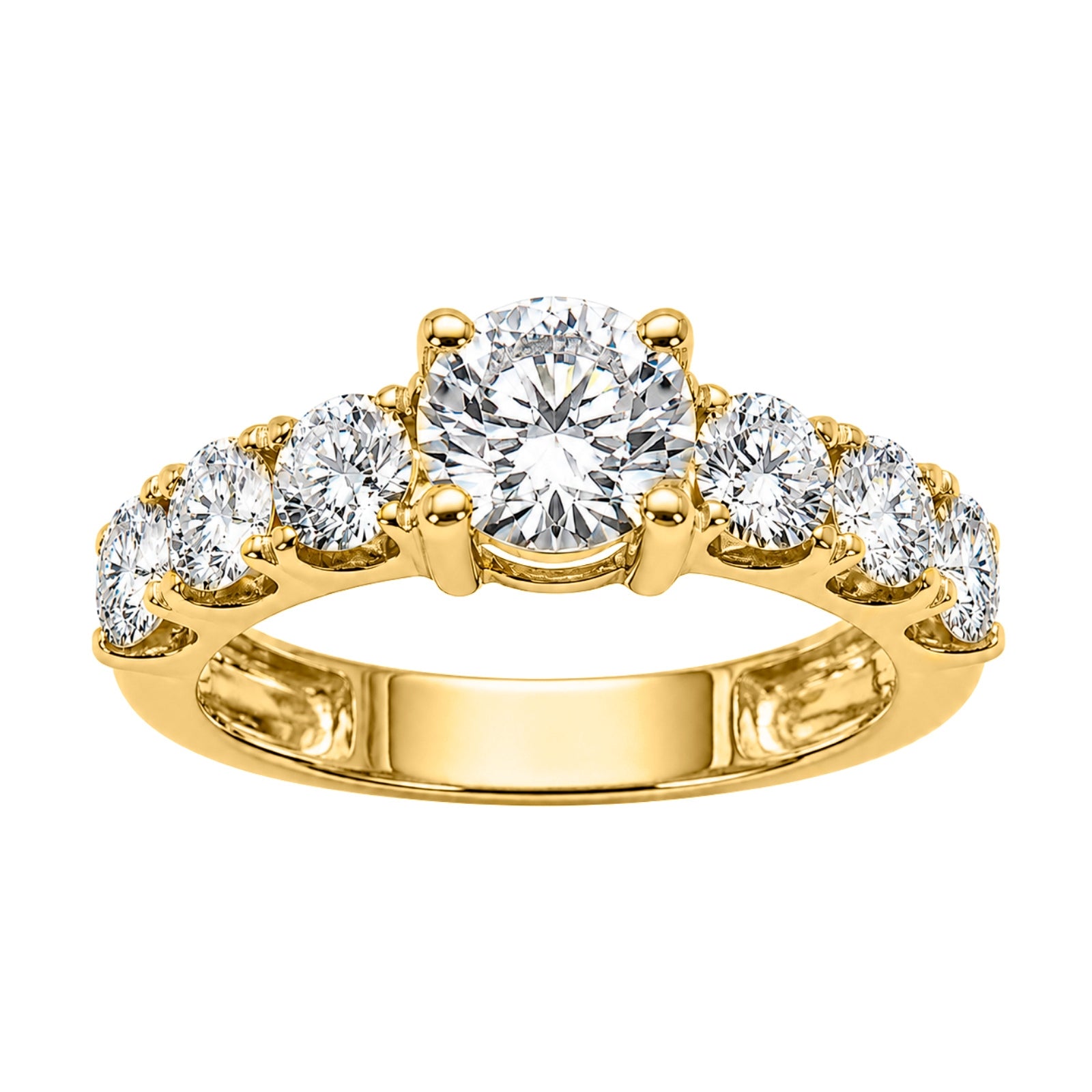 Venturant 3.00 Carat T.W. Round-cut Lab Grown Diamond (F/VS+) 14K Gold Fashion Ring
