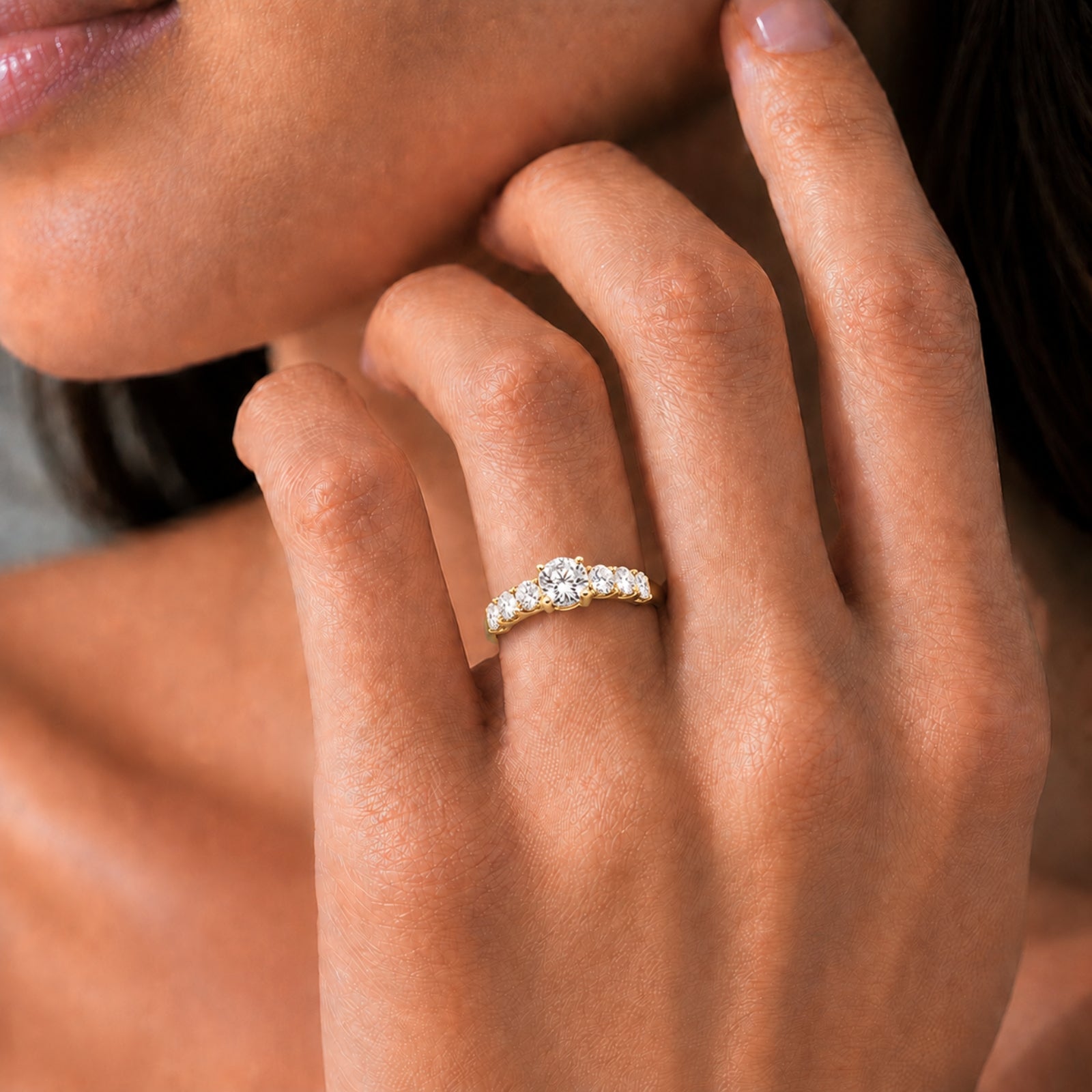 Venturant 3.00 Carat T.W. Round-cut Lab Grown Diamond (F/VS+) 14K Gold Fashion Ring