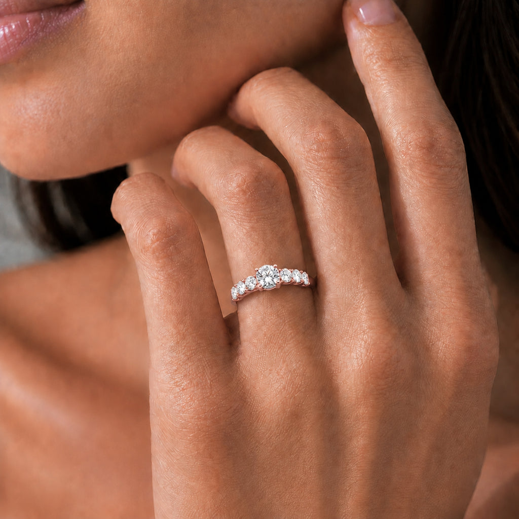 Venturant 3.00 Carat T.W. Round-cut Lab Grown Diamond (F/VS+) 14K Gold Fashion Ring