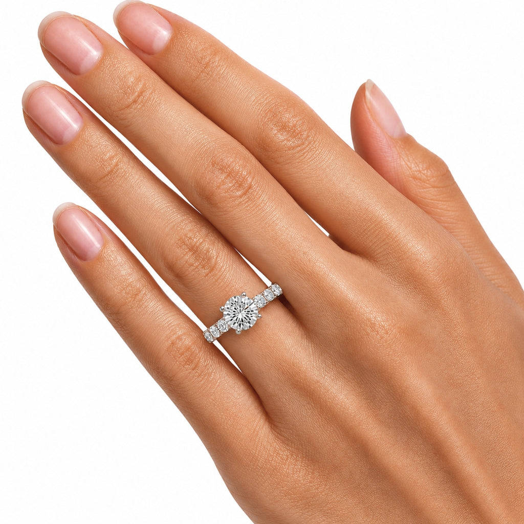 Venturant 2.00 Carat T.W. Round-cut Lab Grown Diamond (F/VS+) 14K Gold Fashion Ring