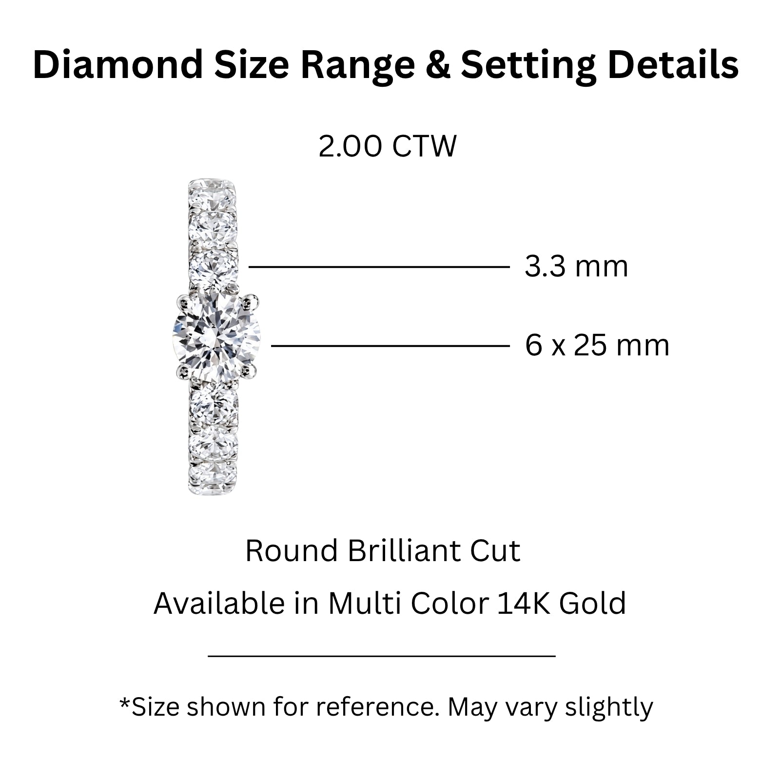 Venturant 2.00 Carat T.W. Round-cut Lab Grown Diamond (F/VS+) 14K Gold Fashion Ring
