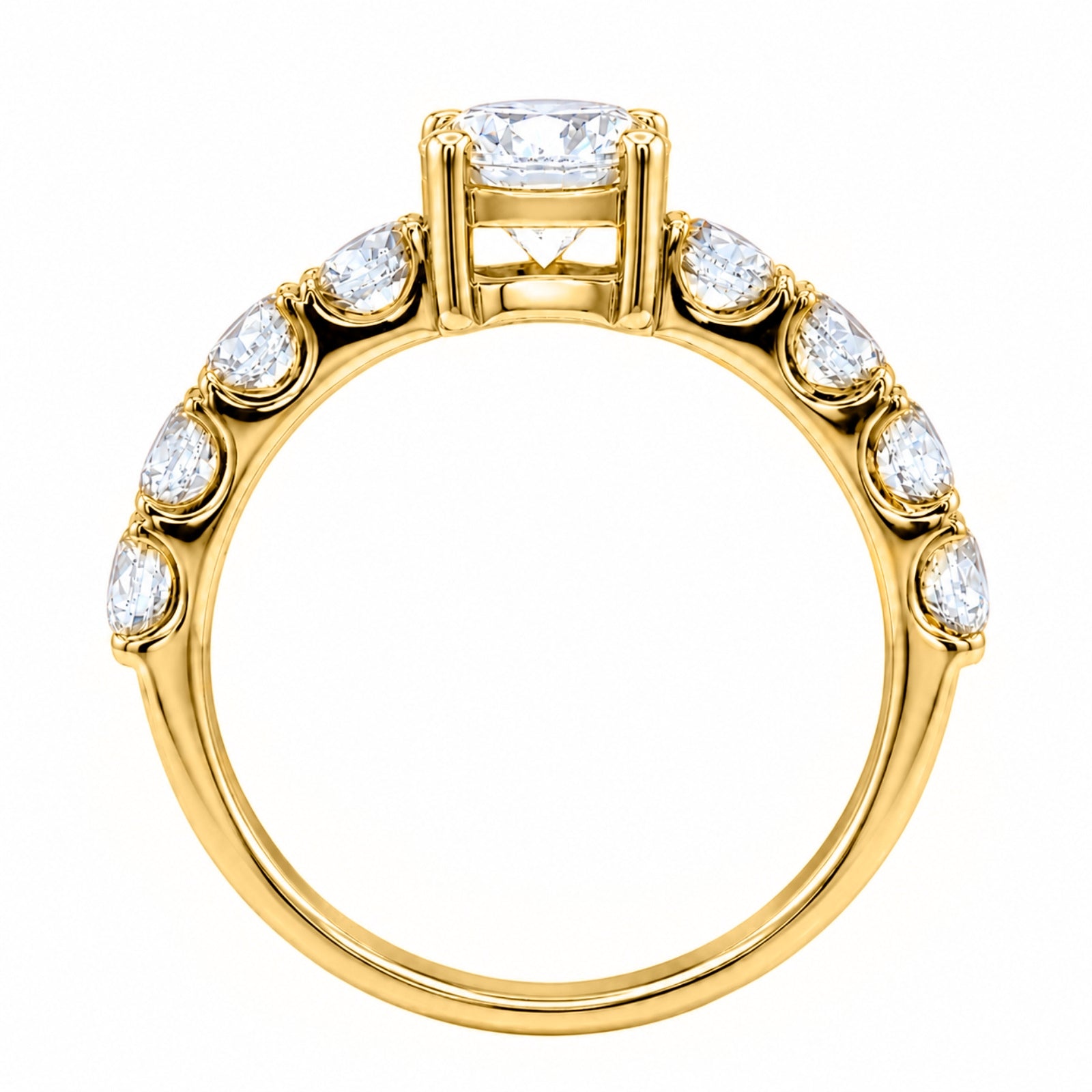 Venturant 2.00 Carat T.W. Round-cut Lab Grown Diamond (F/VS+) 14K Gold Fashion Ring