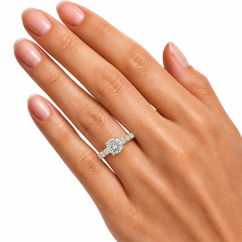 Venturant 2.00 Carat T.W. Round-cut Lab Grown Diamond (F/VS+) 14K Gold Fashion Ring