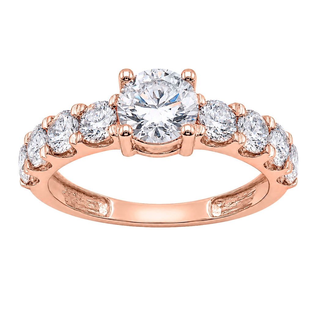 Venturant 2.00 Carat T.W. Round-cut Lab Grown Diamond (F/VS+) 14K Gold Fashion Ring