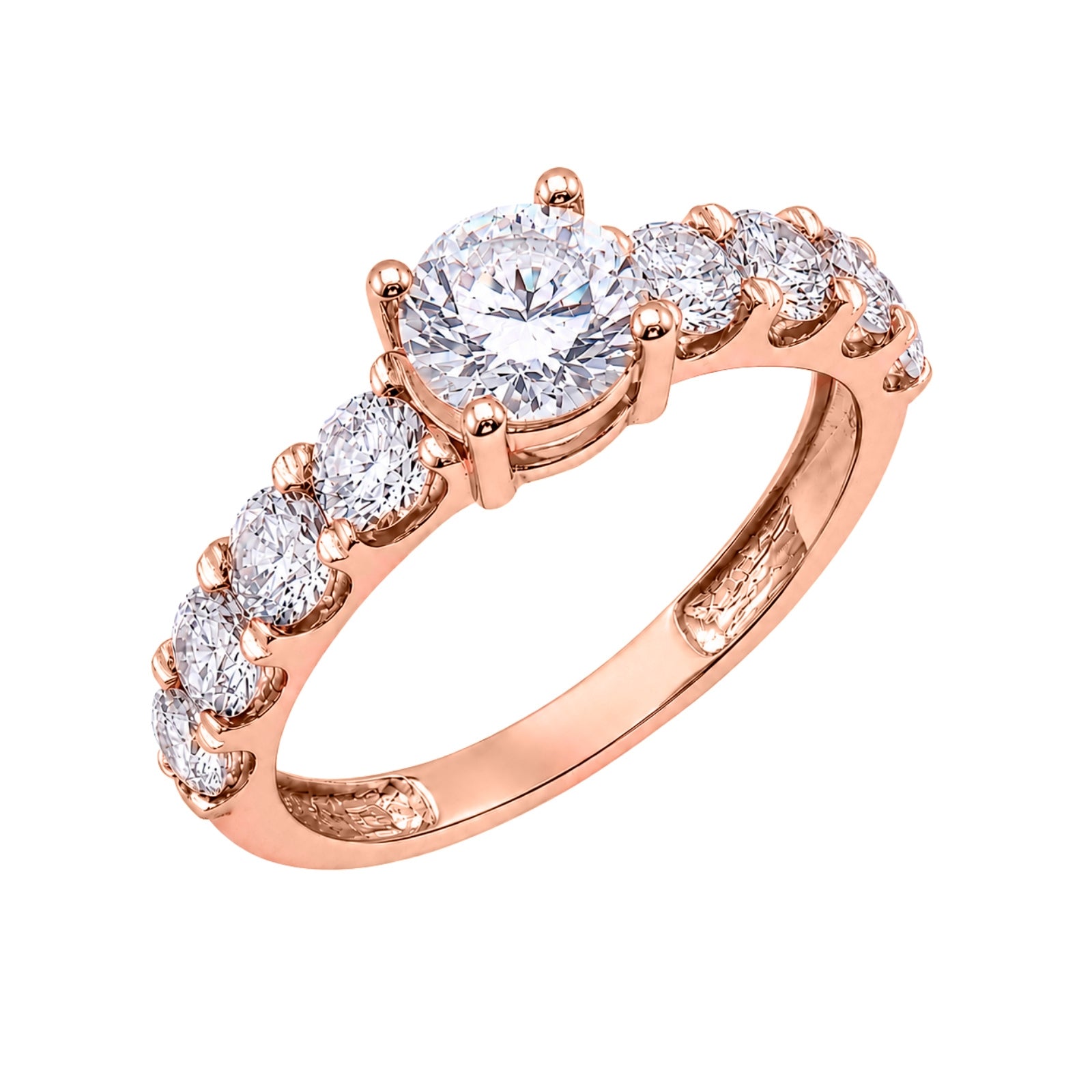 Venturant 2.00 Carat T.W. Round-cut Lab Grown Diamond (F/VS+) 14K Gold Fashion Ring