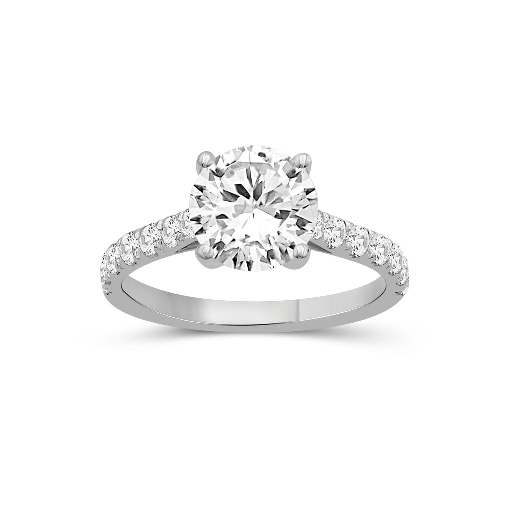 Venturant 1.50-4.50 Carat T.W. Round-cut Lab Grown Diamond (F/VS+) 14K Gold Solitaire Band Ring