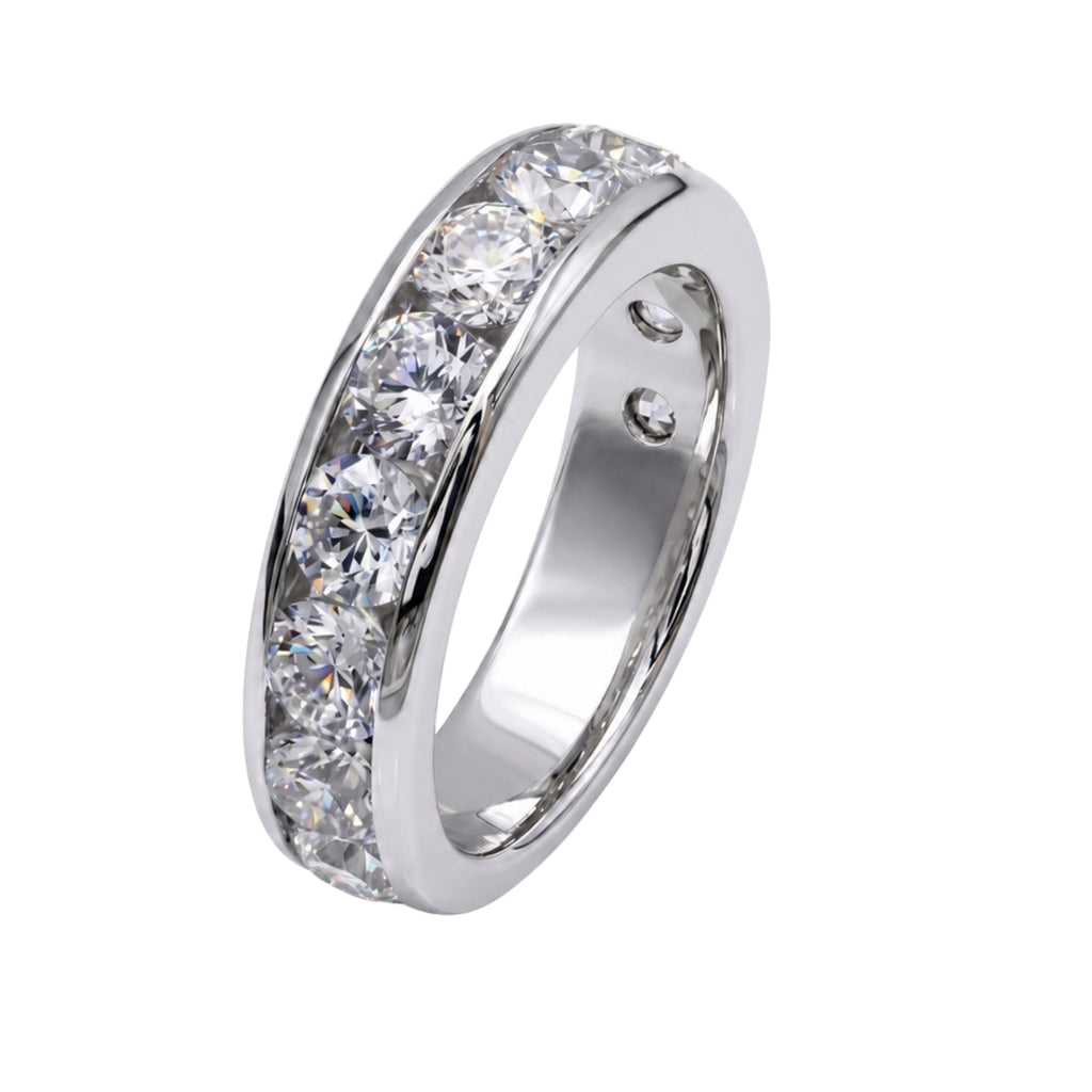 Venturant 0.50 - 3.00 Carat T.W. Round-cut Lab Grown Diamond (F/VS+) 14K Gold 11 Stone Channel Set Ring