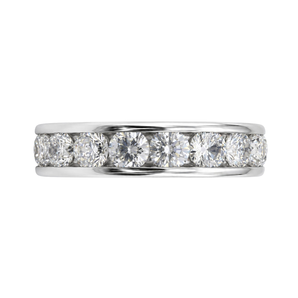 Venturant 0.50 - 3.00 Carat T.W. Round-cut Lab Grown Diamond (F/VS+) 14K Gold 11 Stone Channel Set Ring