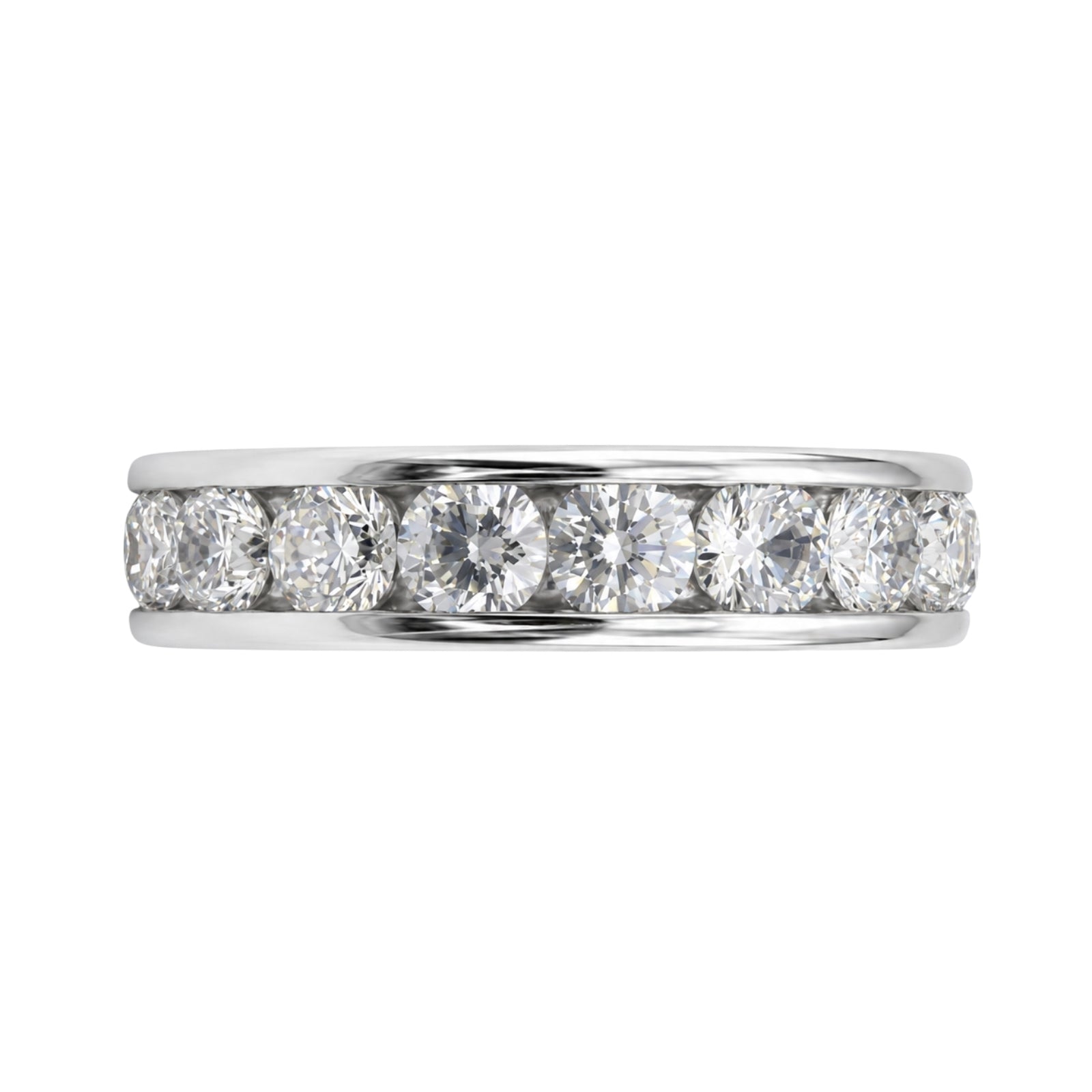Venturant 0.50 - 3.00 Carat T.W. Round-cut Lab Grown Diamond (F/VS+) 14K Gold 11 Stone Channel Set Ring