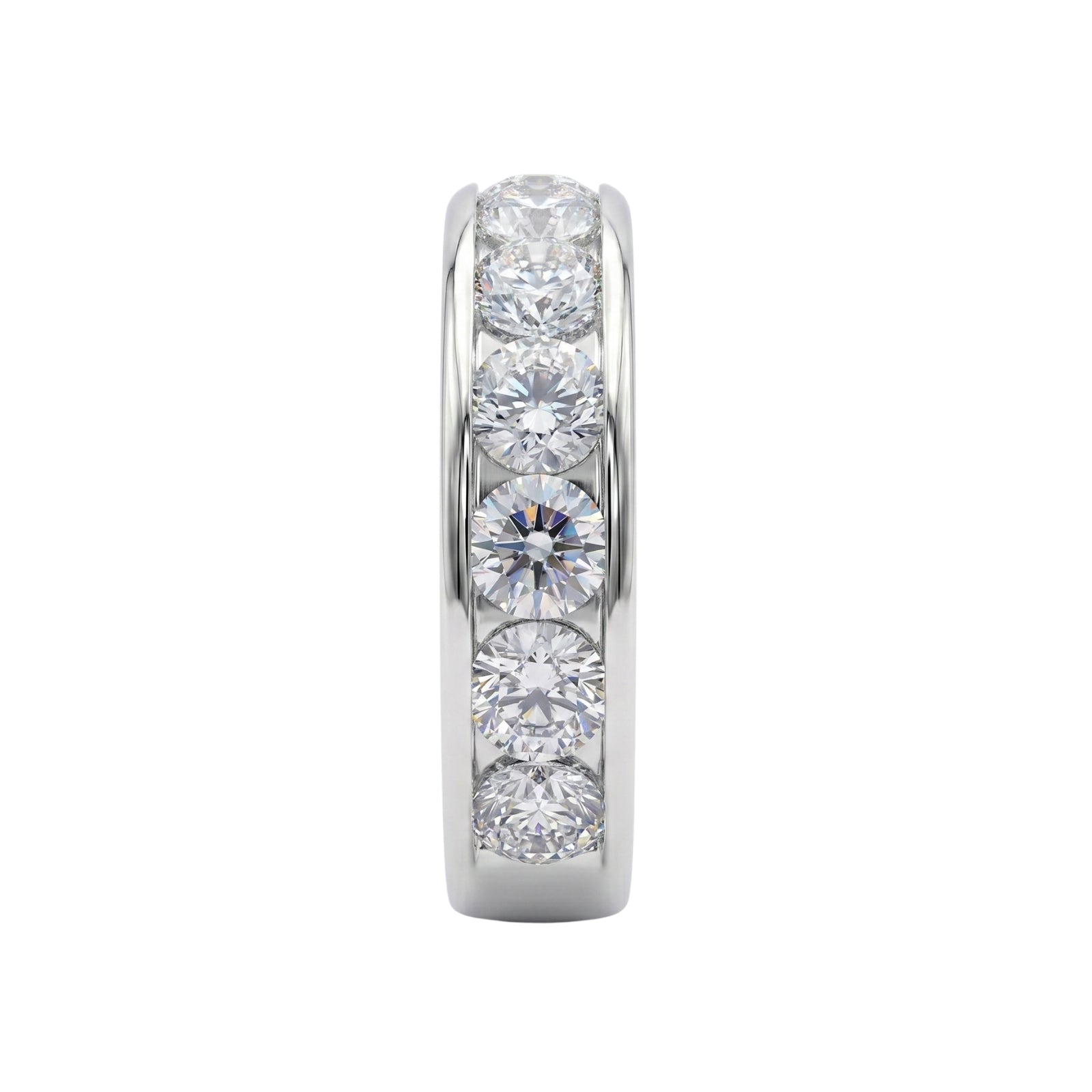 Venturant 0.50 - 3.00 Carat T.W. Round-cut Lab Grown Diamond (F/VS+) 14K Gold 11 Stone Channel Set Ring
