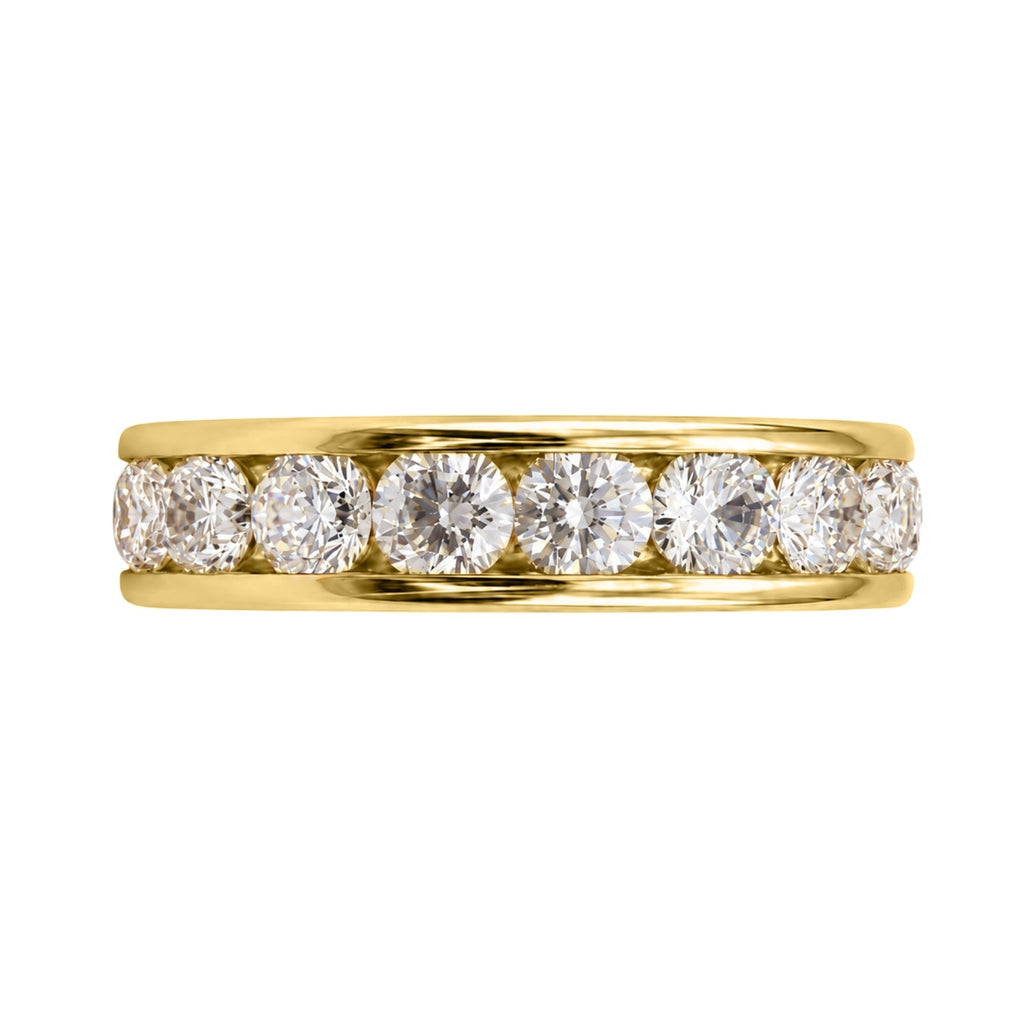 Venturant 0.50 - 3.00 Carat T.W. Round-cut Lab Grown Diamond (F/VS+) 14K Gold 11 Stone Channel Set Ring