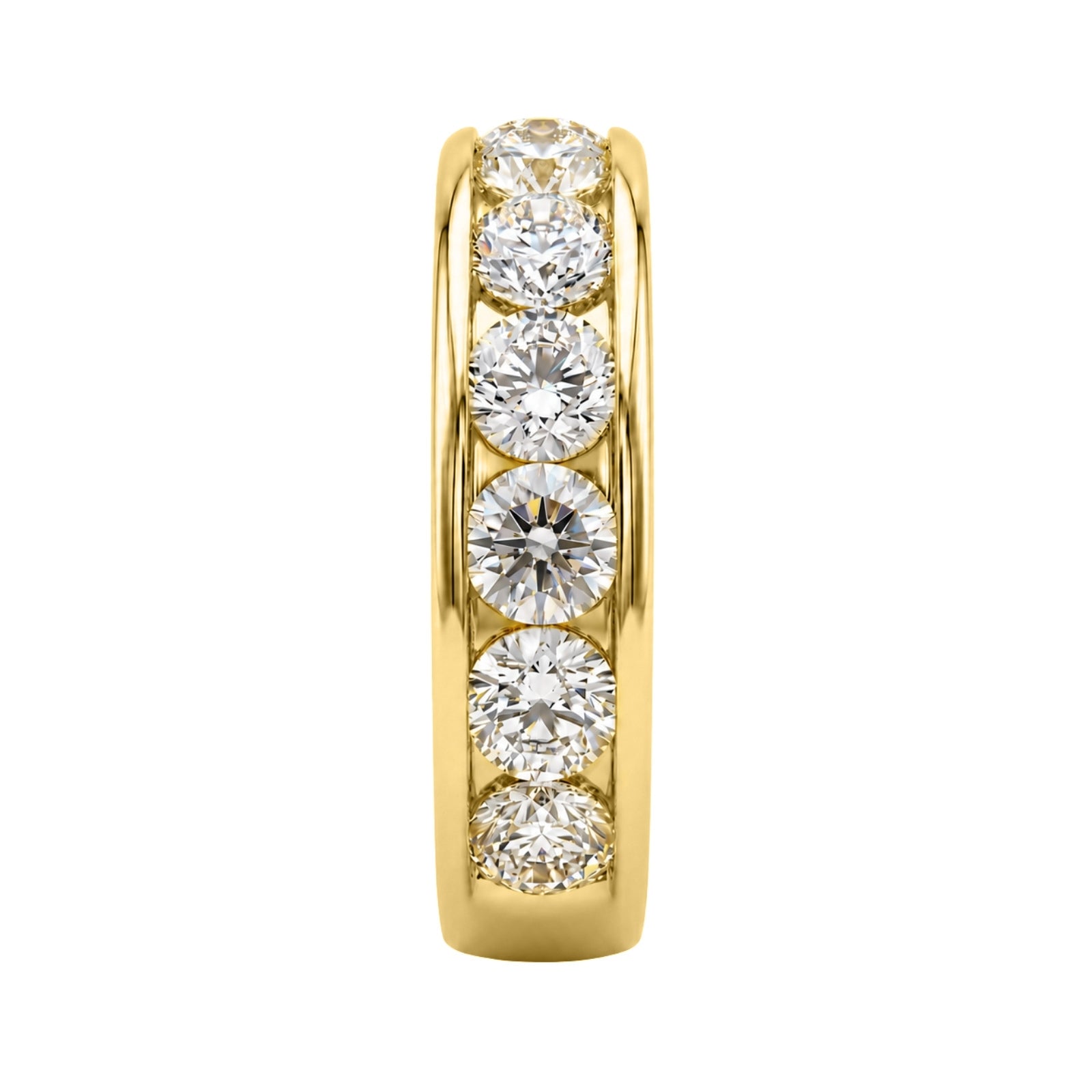 Venturant 0.50 - 3.00 Carat T.W. Round-cut Lab Grown Diamond (F/VS+) 14K Gold 11 Stone Channel Set Ring