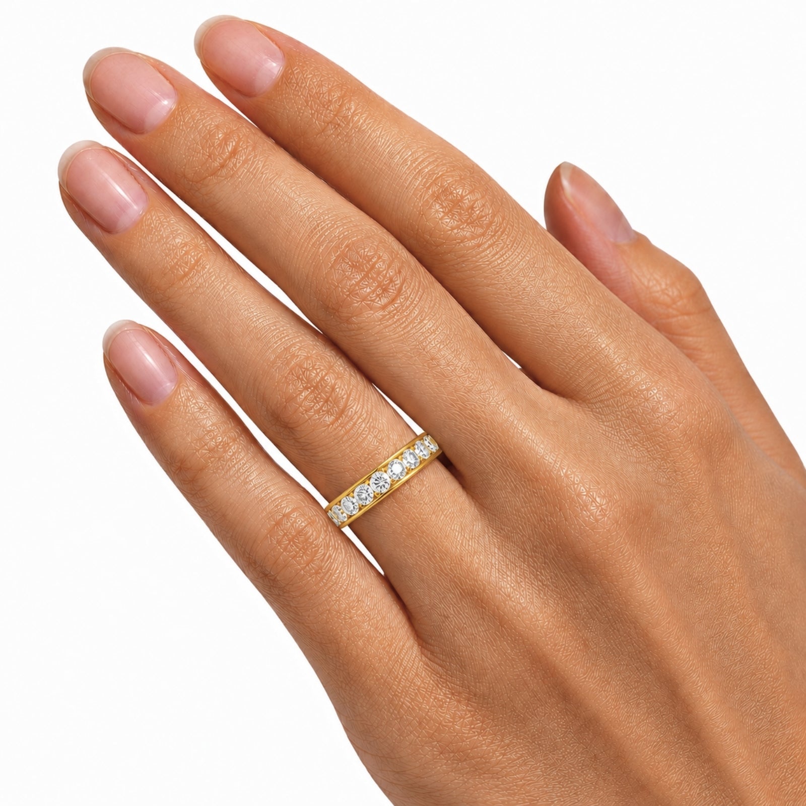 Venturant 0.50 - 3.00 Carat T.W. Round-cut Lab Grown Diamond (F/VS+) 14K Gold 11 Stone Channel Set Ring