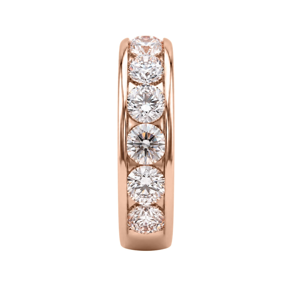 Venturant 0.50 - 3.00 Carat T.W. Round-cut Lab Grown Diamond (F/VS+) 14K Gold 11 Stone Channel Set Ring