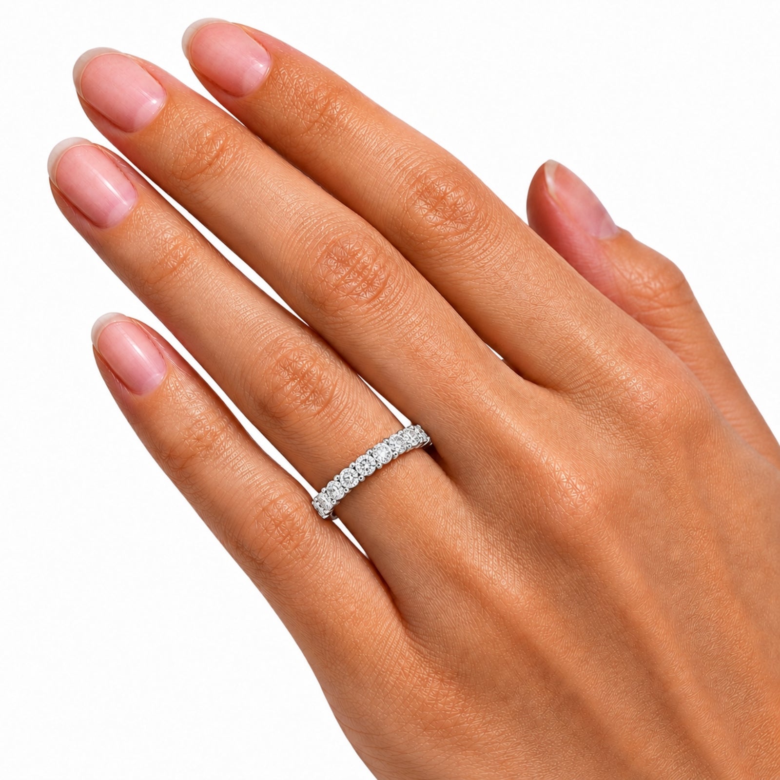 Venturant 0.50 -1.00 Carat T.W. Round-cut Lab Grown Diamond (F/VS+) 14K Gold 13 Stone Band Ring